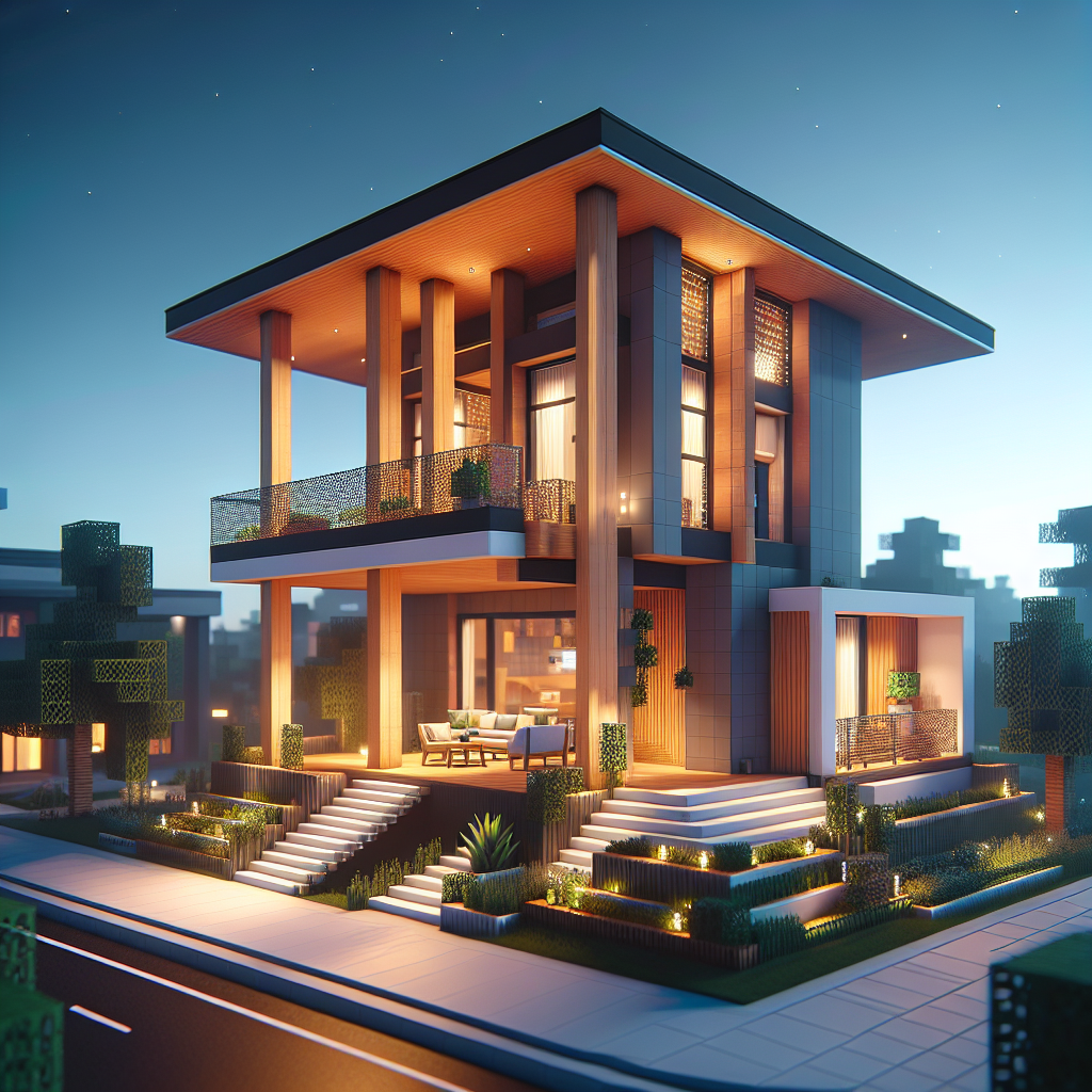 Inspirasi Desain Rumah Minecraft Modern Simple yang Wajib Dicoba